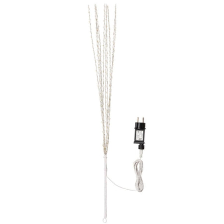 Luci di natale micro led ramo sferico decorazione bianco 120 led luce calda 75 cm esterno