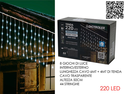 Tenda 4mt 220led ghiaccio