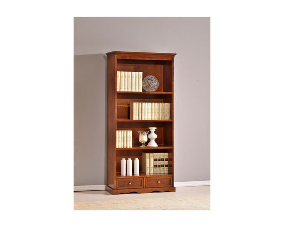 LIBRERIA LEGNO TINTA NOCE ARTE POVERA 88X38X188