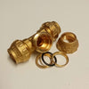 Raccordo 20x20x20 Tee T di giunzione in ottone con tenuta O-ring ed ogiva in ottone