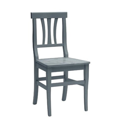 MOBILI 2G - Set 2 sedie classiche legno grigio seduta legno 46x44x90