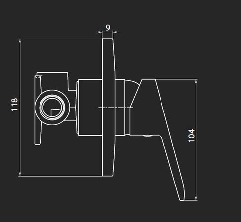 Tecom serie Timeless miscelatore per doccia ad incasso monocomando finitura cromata lucida