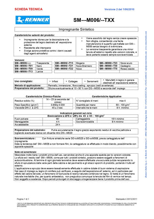 Renner Syntesis SM M006 5Kg impregnante professionale a solvente per esterni