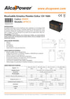 Alca Power batteria al piombo da 12V 10Ah ricaricabile ermetica per UPS e illuminazione di emergenza