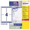 Etichetta Adesiva L7169 Bianca 100Fg A4 99,1X139Mm (4Et/Fg Avery