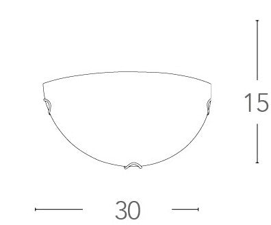 Applique Lunetta Vetro Satinato Bianco Lampada da Parete Classica E27