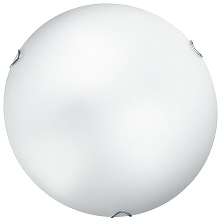 Plafoniera Lampada Classica Tonda Vetro Bianco Satinato Interno E27