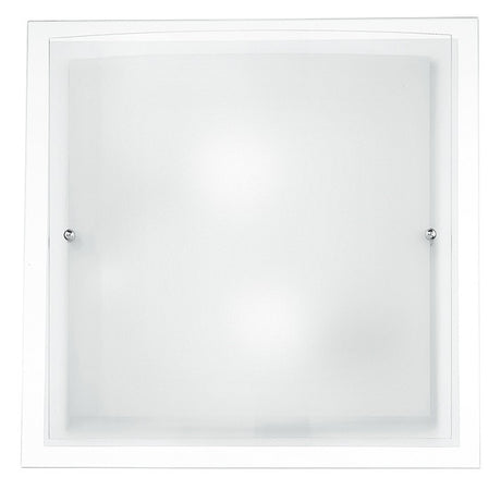 Plafoniera dal design semplice e moderno bianca 60 watt E27