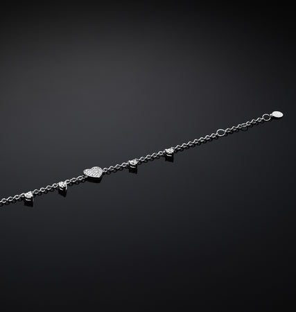 CHIARA FERRAGNI  @ -  BRACCIALE CUORI SILVER