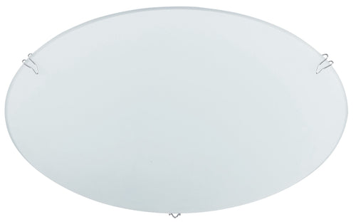 Plafoniera Lampada Moderna Tonda Vetro Bianco Interno E27