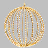 Sfera luminosa filo ramato con microled bianco caldo per esterno decorazione natalizia