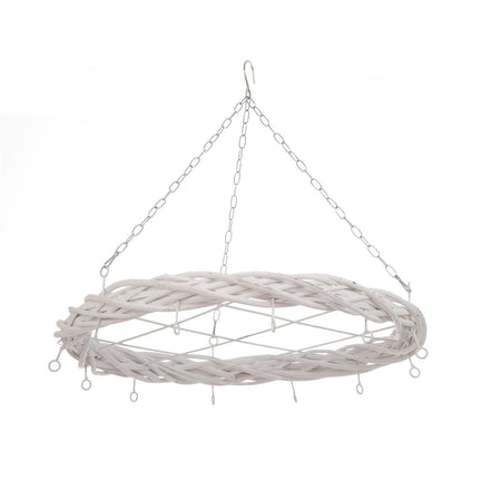 Corona sospesa susa bianco ø 60 cm retro porta decorazione natalizia ghirlanda