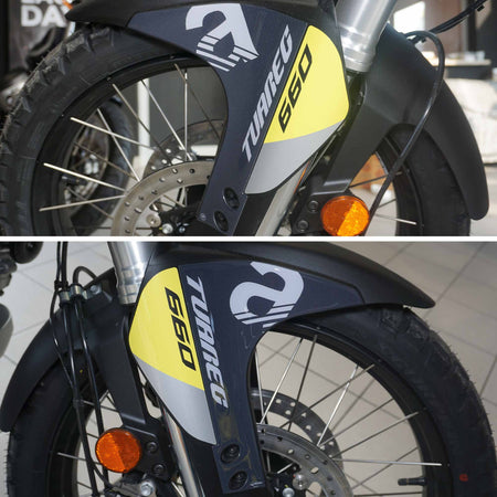 Adesivi 3D Protezioni Parasteli compatibili con Aprilia Tuareg 660 2022-2023