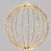 Sfera luminosa filo ramato con microled bianco caldo per esterno decorazione natalizia