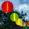 CATENA 10 LANTERNE MULTI COLOR 30 LED PROLUNGABILE 24 V 8 MT DA GIARDINO ESTERNO