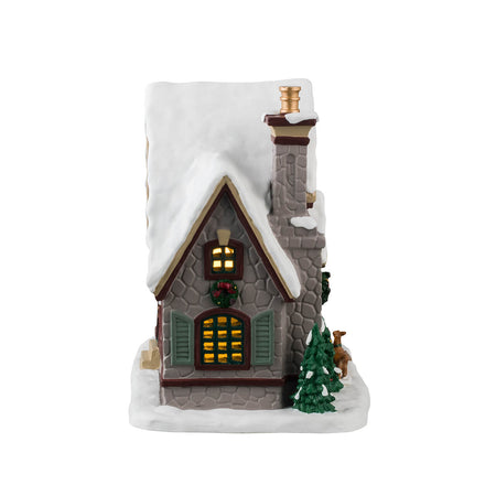 Edificio per villaggio di Natale "Bianco Natale" in porcellana