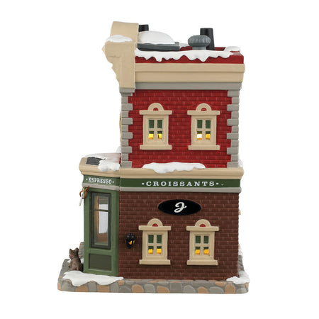 Edificio per villaggio di Natale "Juliette's Croissant & Coffee Shop" in porcellana
