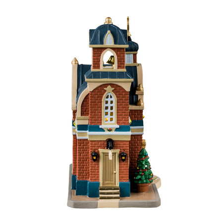 Edificio per villaggio di Natale "Chiesa della comunità Spirit Of Joy" in porcellana