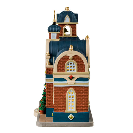 Edificio per villaggio di Natale "Chiesa della comunità Spirit Of Joy" in porcellana