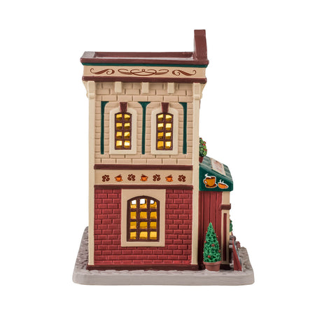 Edificio per villaggio di Natale "Cozy Café" in porcellana