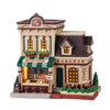 Edificio per villaggio di Natale Cozy Café in porcellana
