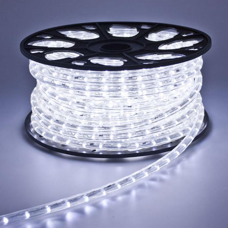 Tubo luminoso a led Ø 13 mm decorazione natalizia luce fissa da esterno 50 mt