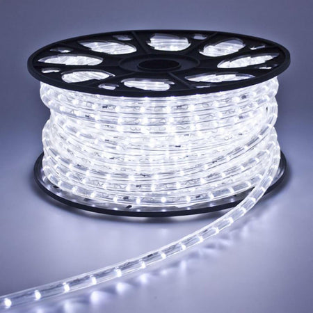 Tubo luminoso a led professionale Ø 13 mm decorazione natalizia luce fissa da esterno 45 mt