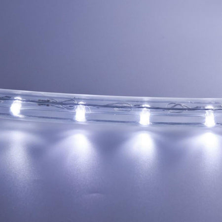 Tubo luminoso a led professionale Ø 13 mm decorazione natalizia luce fissa da esterno 45 mt