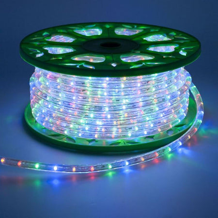 Tubo luminoso a led Ø 13 mm decorazione natalizia luce fissa da esterno 50 mt