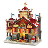 Edificio per villaggio di Natale North Pole Outfitters in Resina