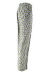WHYCI Pantaloni Verde/bianco/viola da donna