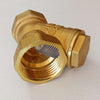 Raccordo FF a Y 3/4 pollice DN 20 in ottone con filtro a retina inox