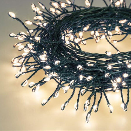 Luci di Natale catena luminosa con micro led decorazione da esterno 12 mt