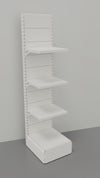 Scaffalatura metallica verniciata da negozio cm. 45x30x200h