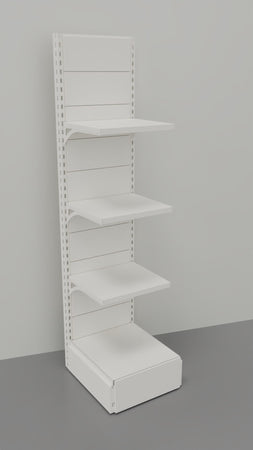 Scaffalatura metallica verniciata da negozio cm. 45x30x200h