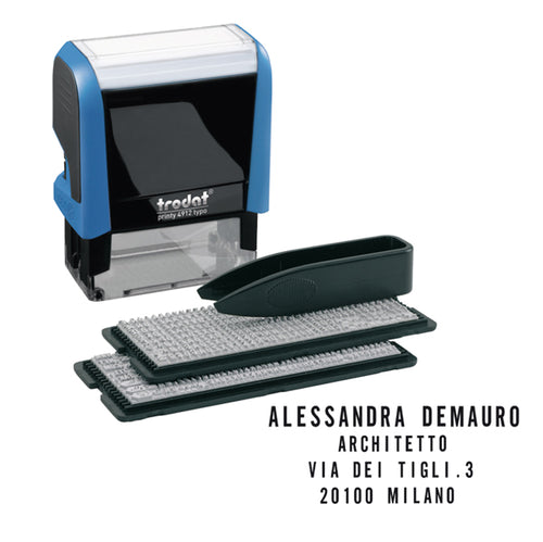 Timbro Printy Typo 4.0 Autocomponibile 4912 47X18Mm 4 Righe Trodat