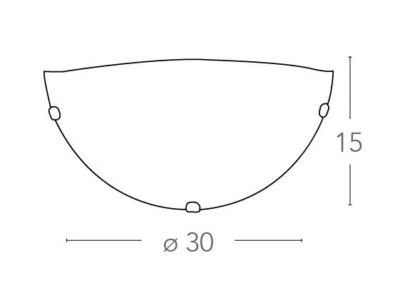 Applique Lunetta Classica Vetro Sfumato Rosa Lampada da Parete E27