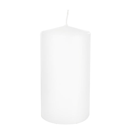 Candela cilindrica a cera colorata decorazione natalizia h 13 cm