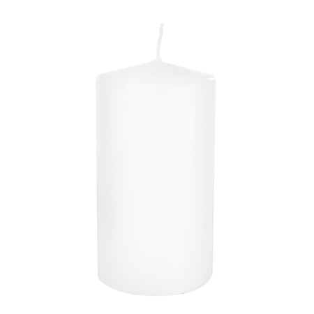 Candela cilindrica a cera colorata decorazione natalizia h 8 cm