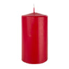 Candela cilindrica a cera colorata decorazione natalizia h 8 cm