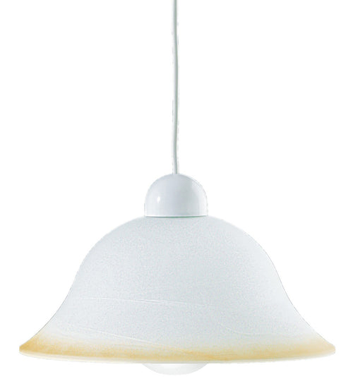 Sospensione Classica paralume Campana Vetro Sfumato Ambra E27