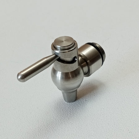Rubinetto salvagoccia inox a leva per contenitore olio vino miele