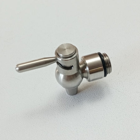 Rubinetto salvagoccia inox a leva per contenitore olio vino miele