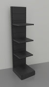Scaffalatura metallica nero ghisa da negozio a parete cm. 45x40x200h