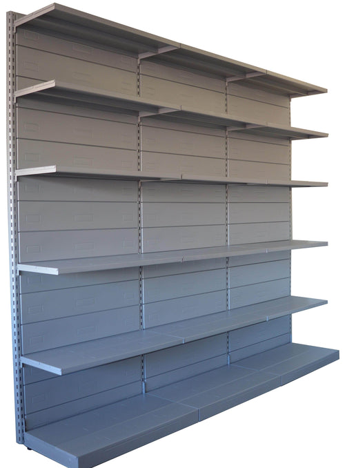 Scaffale per negozio in metallo verniciato con piani regolabili cm. 45x40x250h