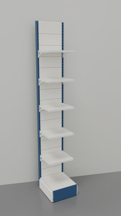 Scaffalatura metallica da negozio verniciata in vari colori cm. 45x40x300h