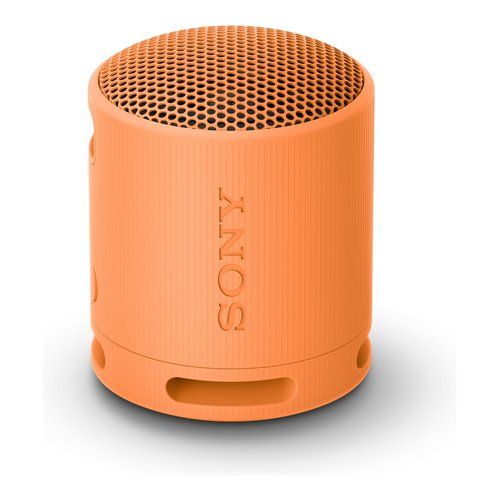 Sony srs-xb100 - speaker wireless bluetooth, portatile, leggero, compatto, da esterno, da viaggio, resistente ip67 impermeabile e antipolvere, batteria da 16 ore, cinturino versatile, chiamate in vivavoce – arancio - SRSXB100D CE7