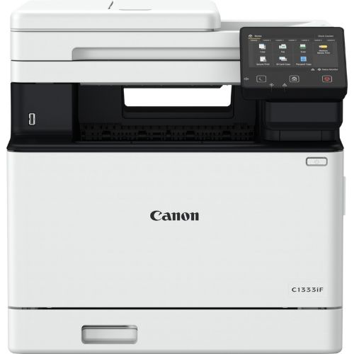 I-sensys x c1333if con fax stampa, copia, scansione e fax,display touch screen a colori da 12,7 cm, organizzazione in tab, icone drag & drop, set-up wi-fi semplificato, velocit� stampa fino a 33 ppm e scansione fino a100ipm, stampa a5 f/r e formato a6, u
