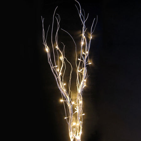 Rami decorativi in legno con luci led a batteria filo trasparente decorazione natalizia