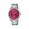 Orologio casio mtp 1302pd 4avef timeless red e silver